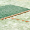 Sleepmat 200 cm. 3 Rubberen sleepmat met trekbalk